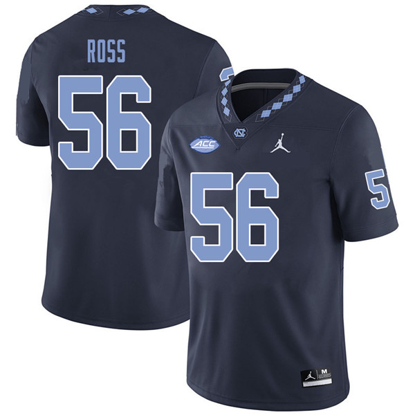 Jordan Brand Men #56 Billy Ross North Carolina Tar Heels College Football Jerseys Sale-Navy